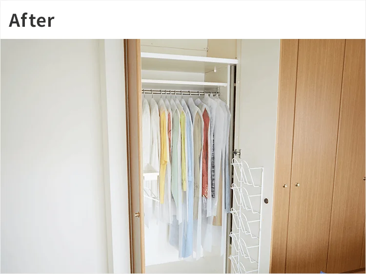 消臭・抗菌ブロック式洋服カバー　すっきりコンパクトに収納できる　使用後